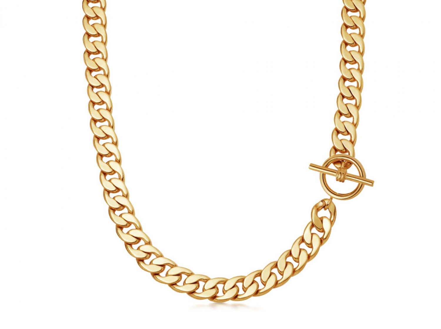 Extra Chunky T Bar Gold Chain Necklace – Casa of Accessories