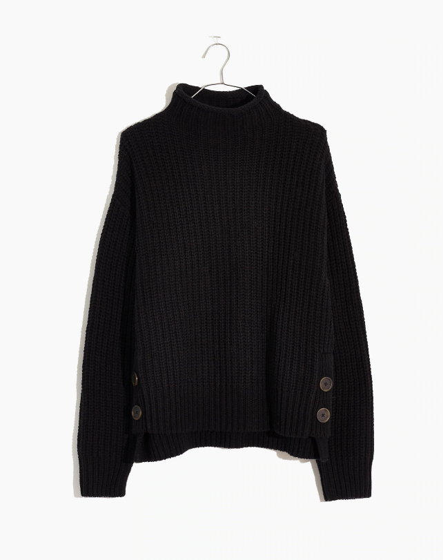 side button sweater