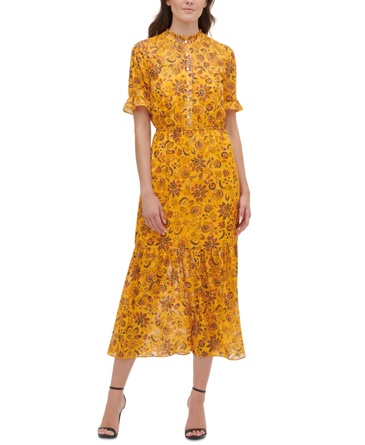 Kensie + Floral-Print Maxi Dress