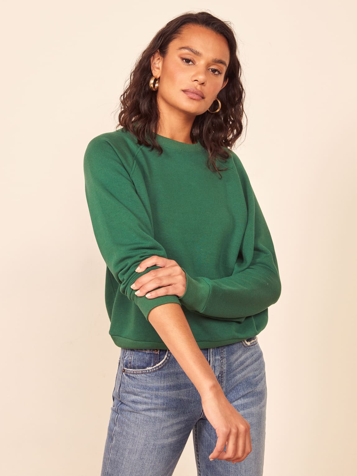 reformation rio classic sweatshirt