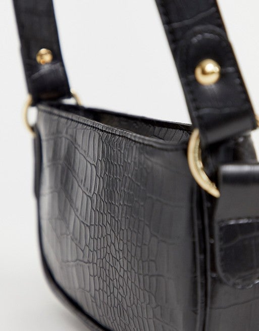 asos black shoulder bag