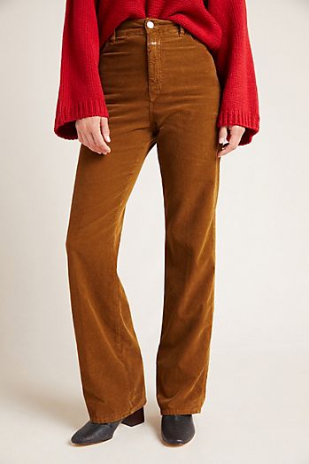 Closed + Kathy Ultra High-Rise Straight Corduroy Pants