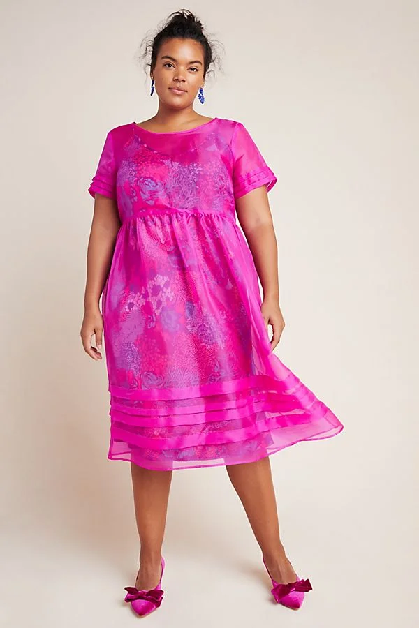 Organza midi dress hot sale