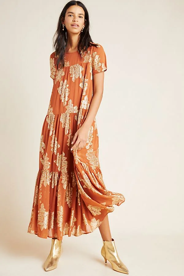 Anthropologie + Jocasta Tiered Maxi Dress