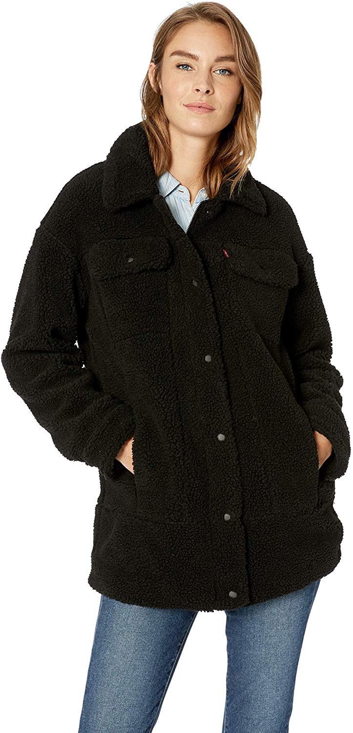 levi's women's oversized sherpa trucker jacket