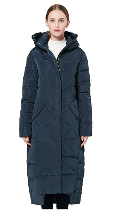 down maxi coat with hood