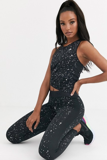 nike sparkle print leggings