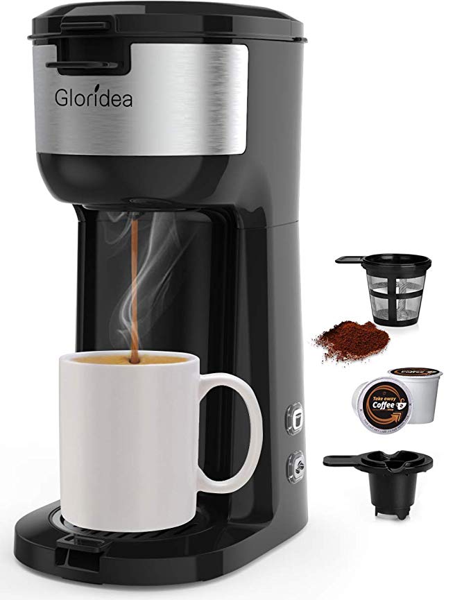 Gloridea + Single Serve K Cup Coffee Maker