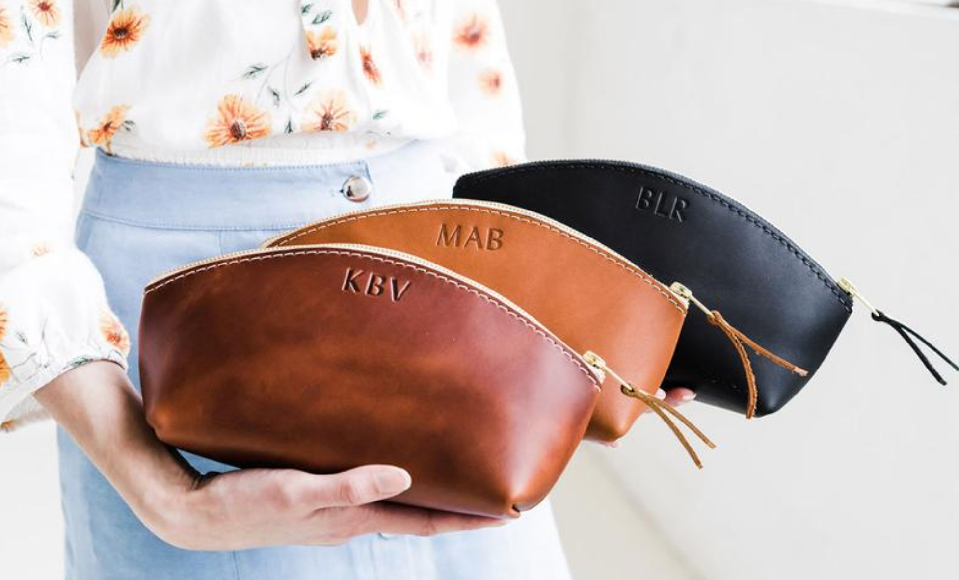 PortlandLeather + Custom Leather Makeup Bag