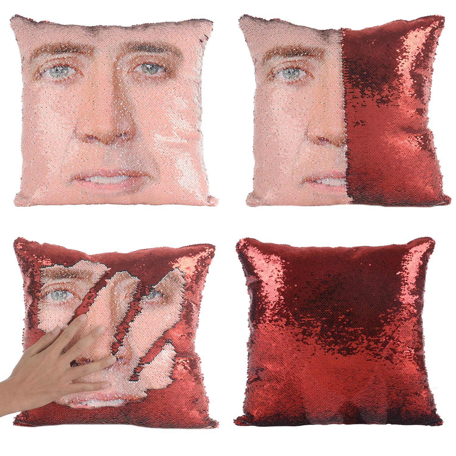 Merrycolor Keanu Reeves Reversible Sequin Pillowcase