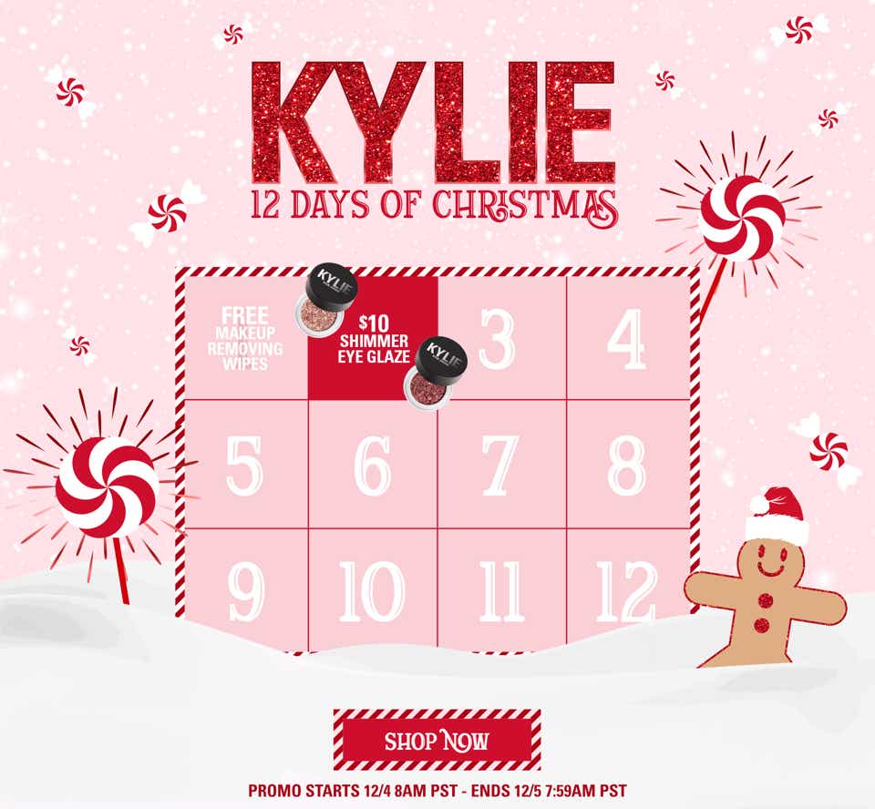 Kylie Cosmetics Kkw Beauty 12 Days Of Christmas Sale