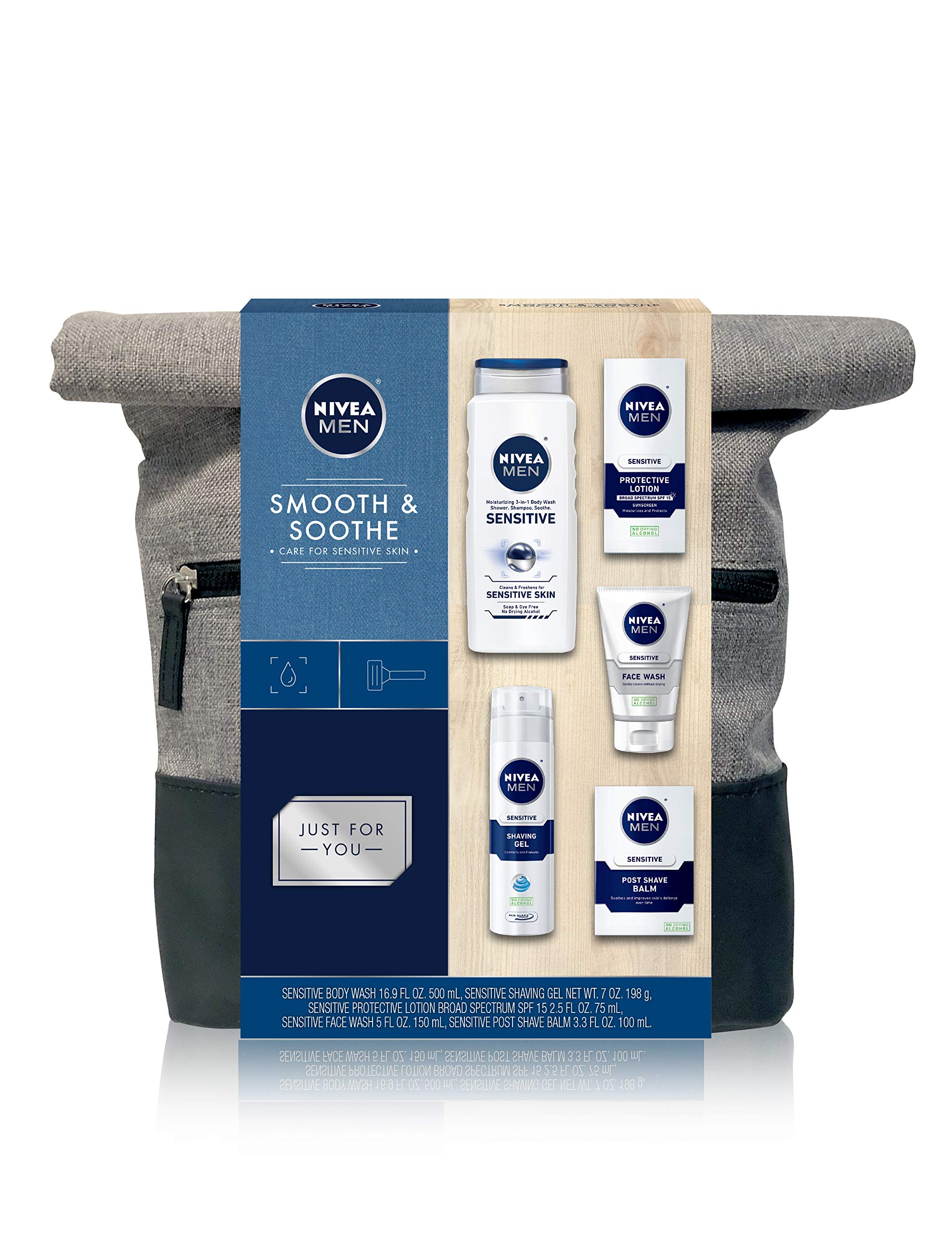  NIVEA MEN Complete Collection Skin Care Set for Sensitive Skin,  5 Piece Set : Beauty & Personal Care