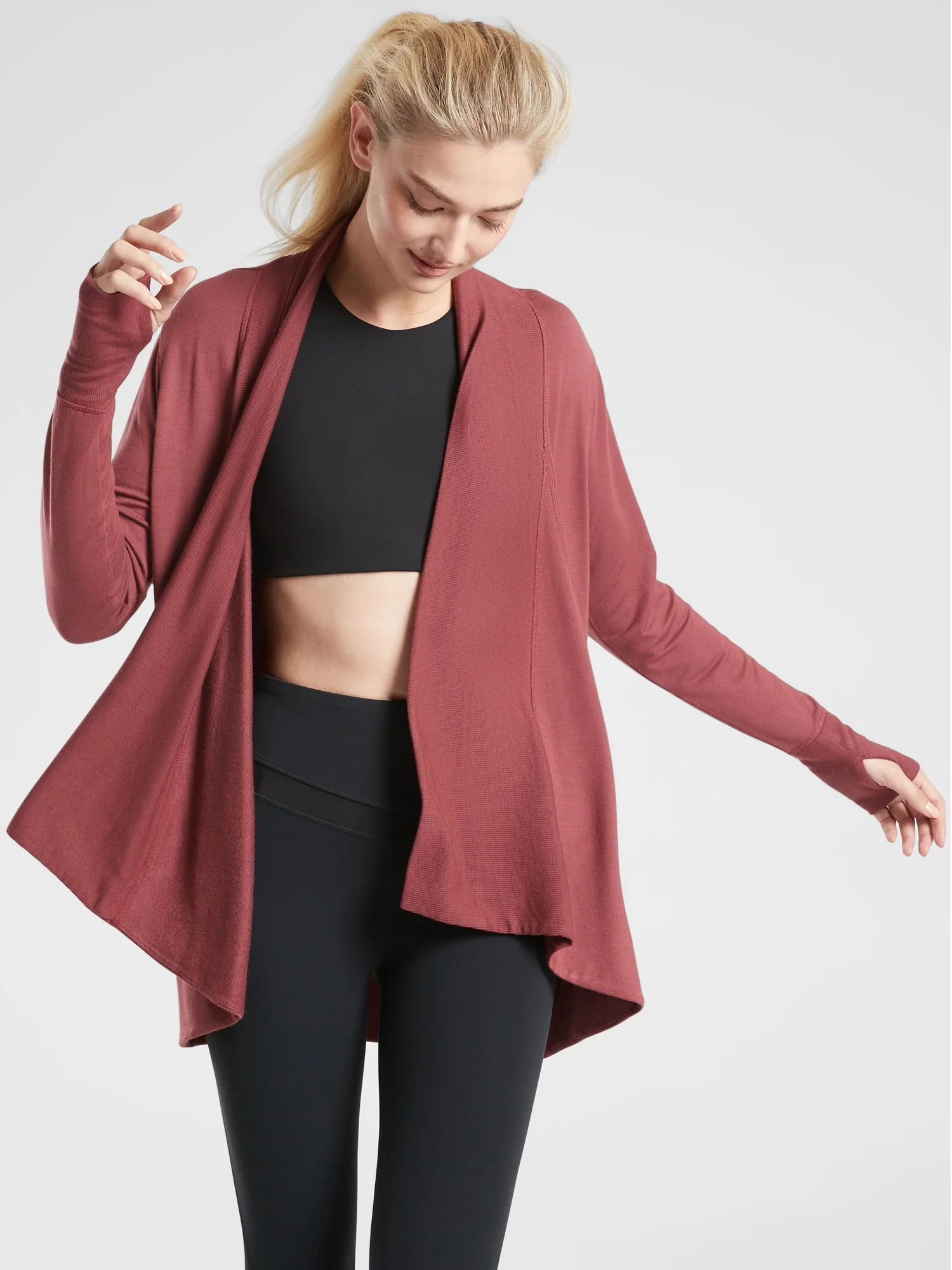 ✨ I love a good dupe! 🖤 🤩 The Athleta Pranayama Wrap is $89 & the dupe is  $28 with great reviews? So save or splurgewhich one?