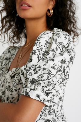 laura ashley uo exclusive penelope toile babydoll dress