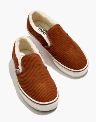 Slip on sherpa vans Clearance