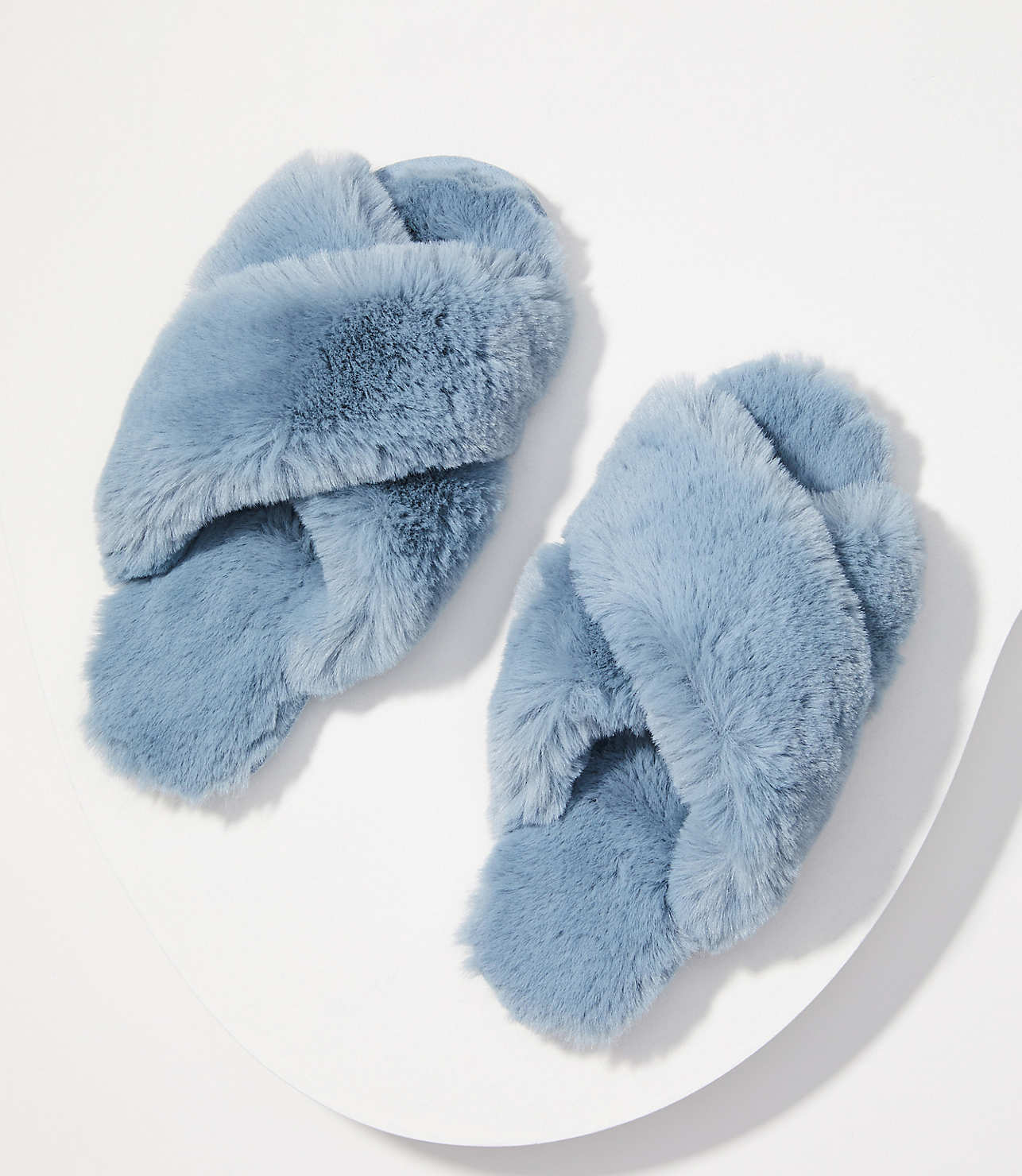 LOFT + Faux Fur Slide Slippers