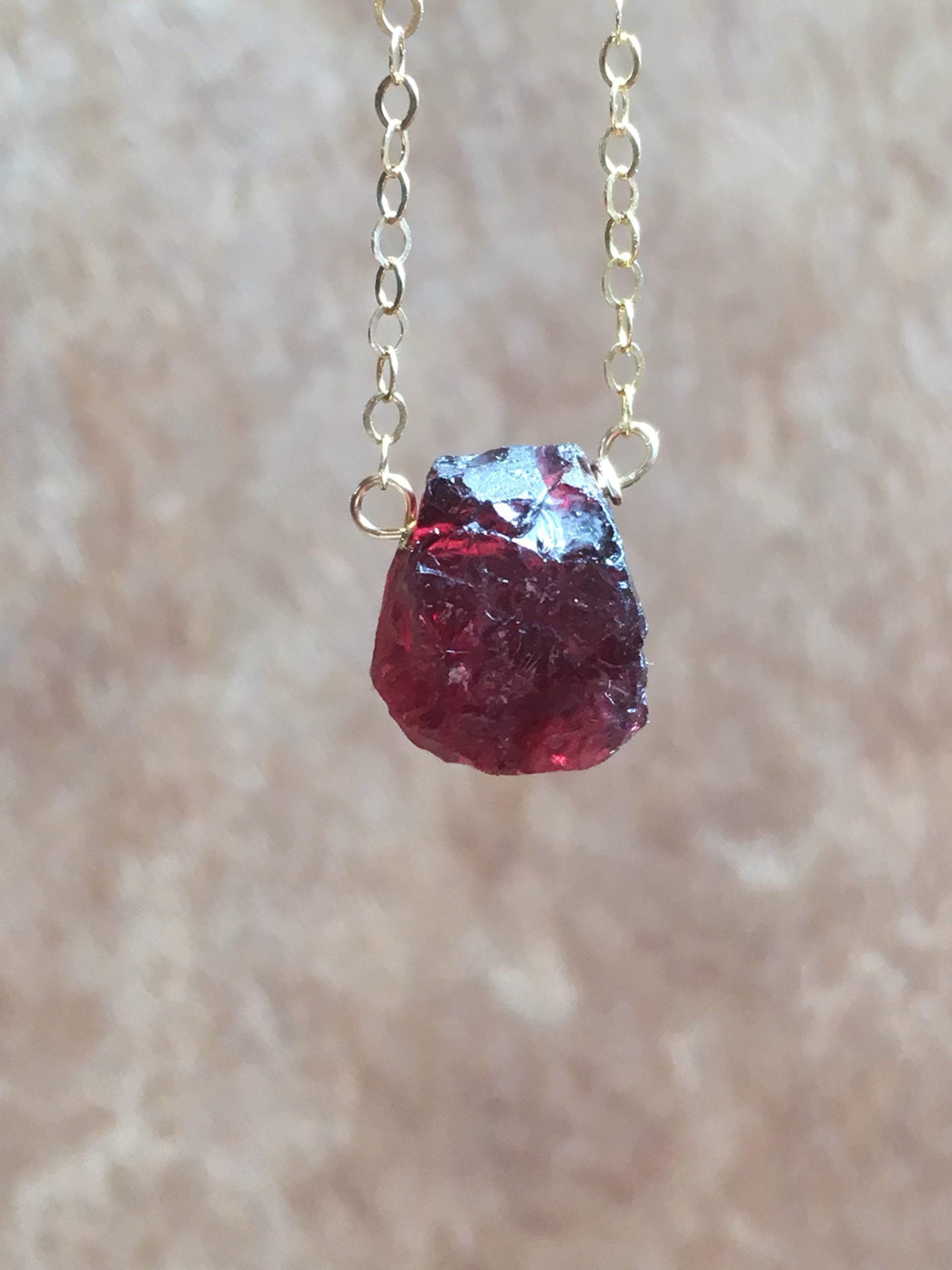 Rough shop garnet necklace