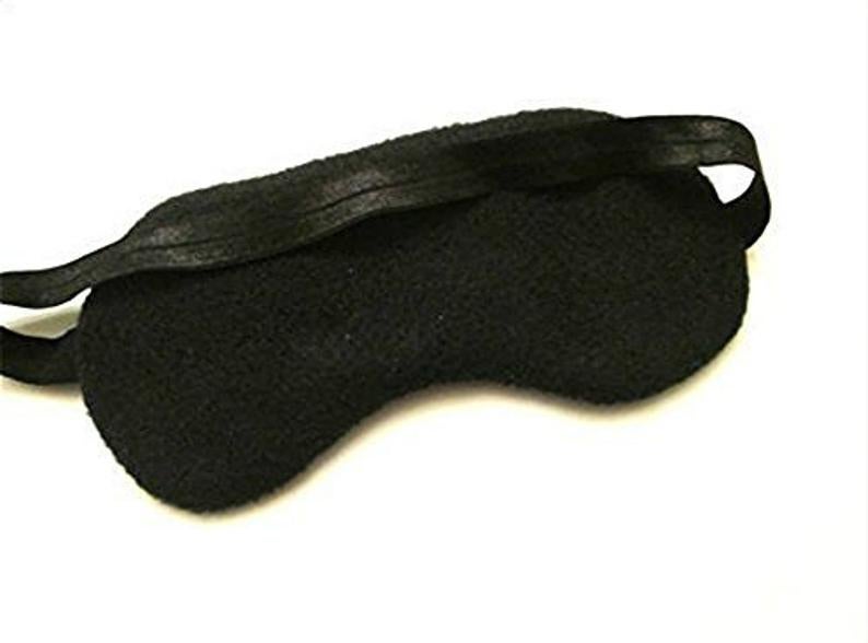 black satin sleep mask