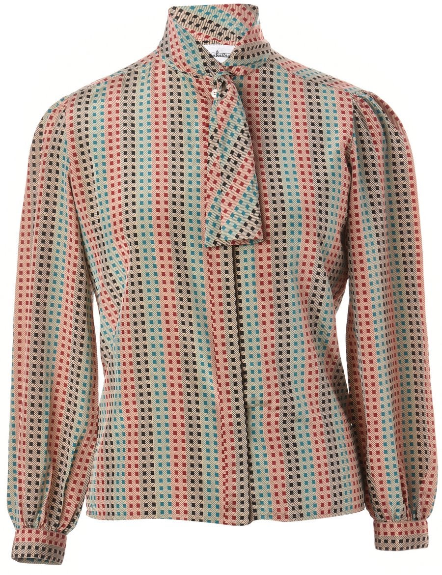 checked blouse material