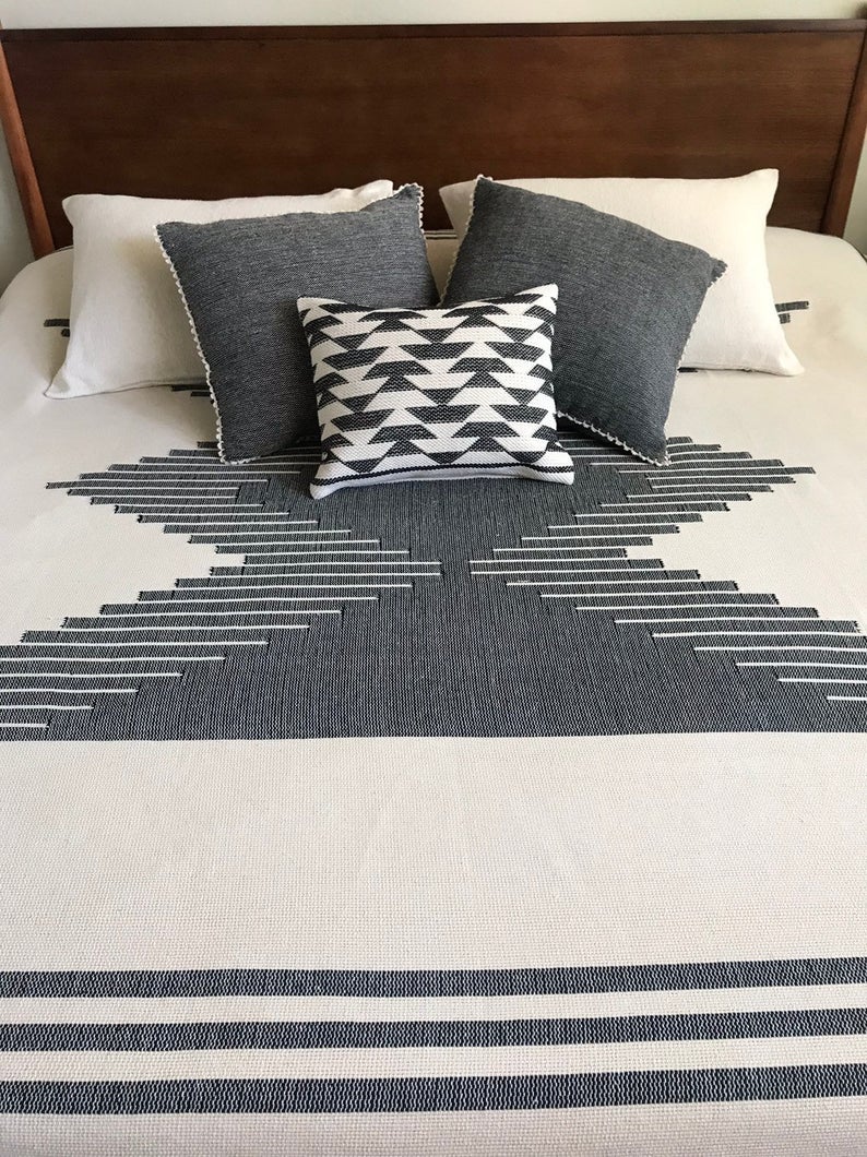 VillagerHome + Hand Loomed Cotton Bedspread