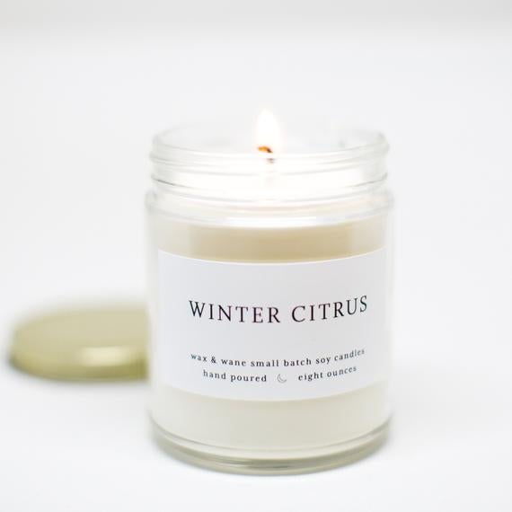 Wax and Wane Candles + Winter Citrus Wassail Soy Candle