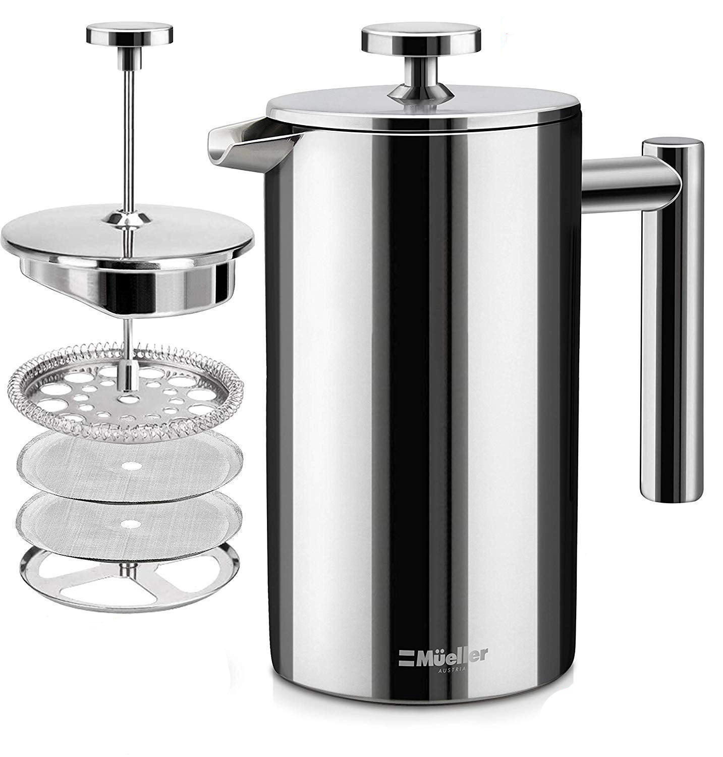 Mueller + Stainless Steel DoubleWall French Press