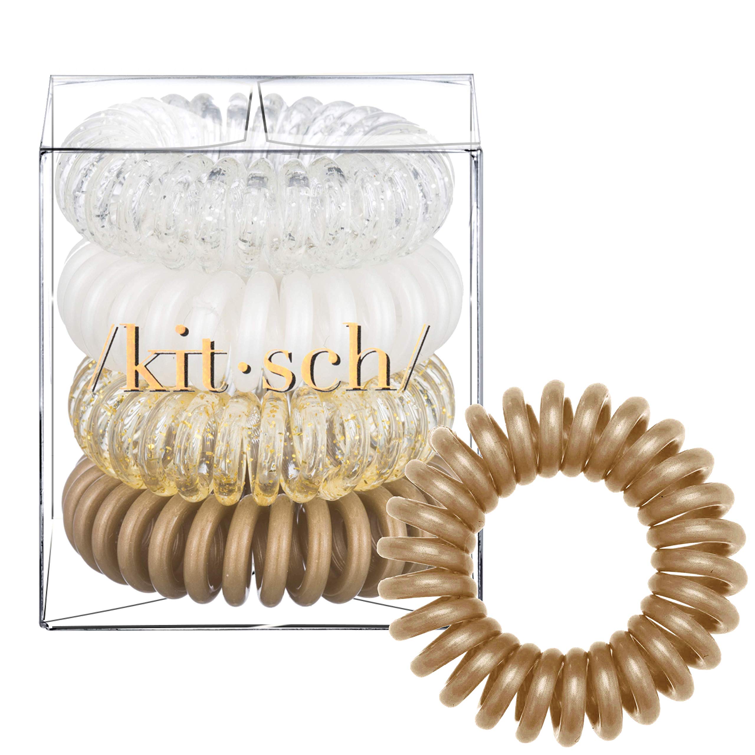 Kitsch + Spiral Hair Ties 4 Pcs