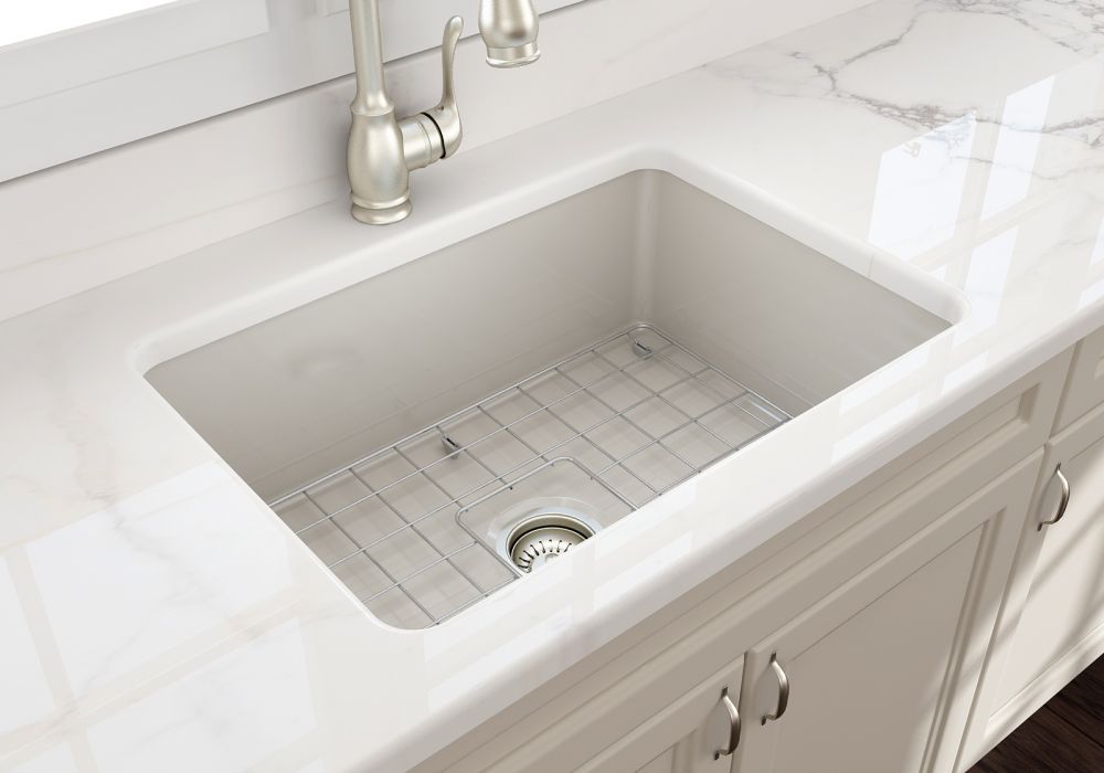 BOCCHI + Sotto Undermount Fireclay 27 in. Single Bowl Kitchen Sink with