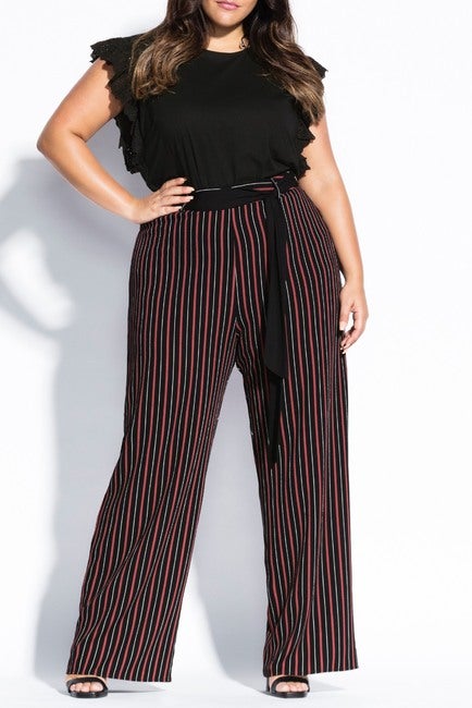 palazzo pants with side stripe