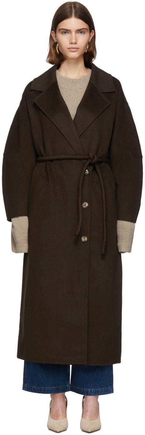 Nanushka + Brown Loan Coat