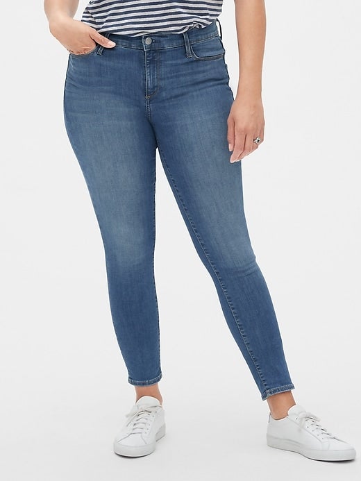 gap mid rise true skinny jeans in sculpt