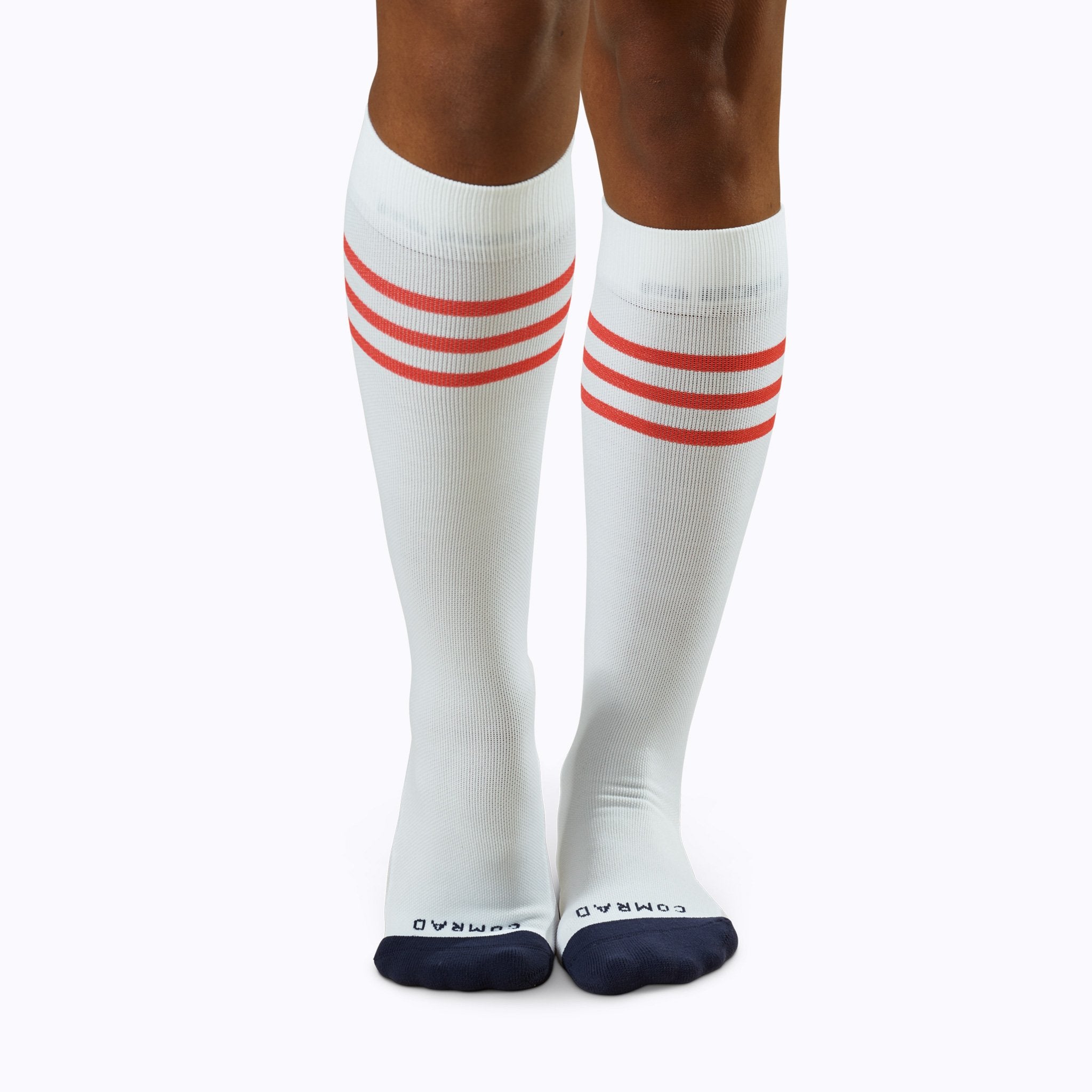 Comrad + Companion Compression Sock White/Red Varsity