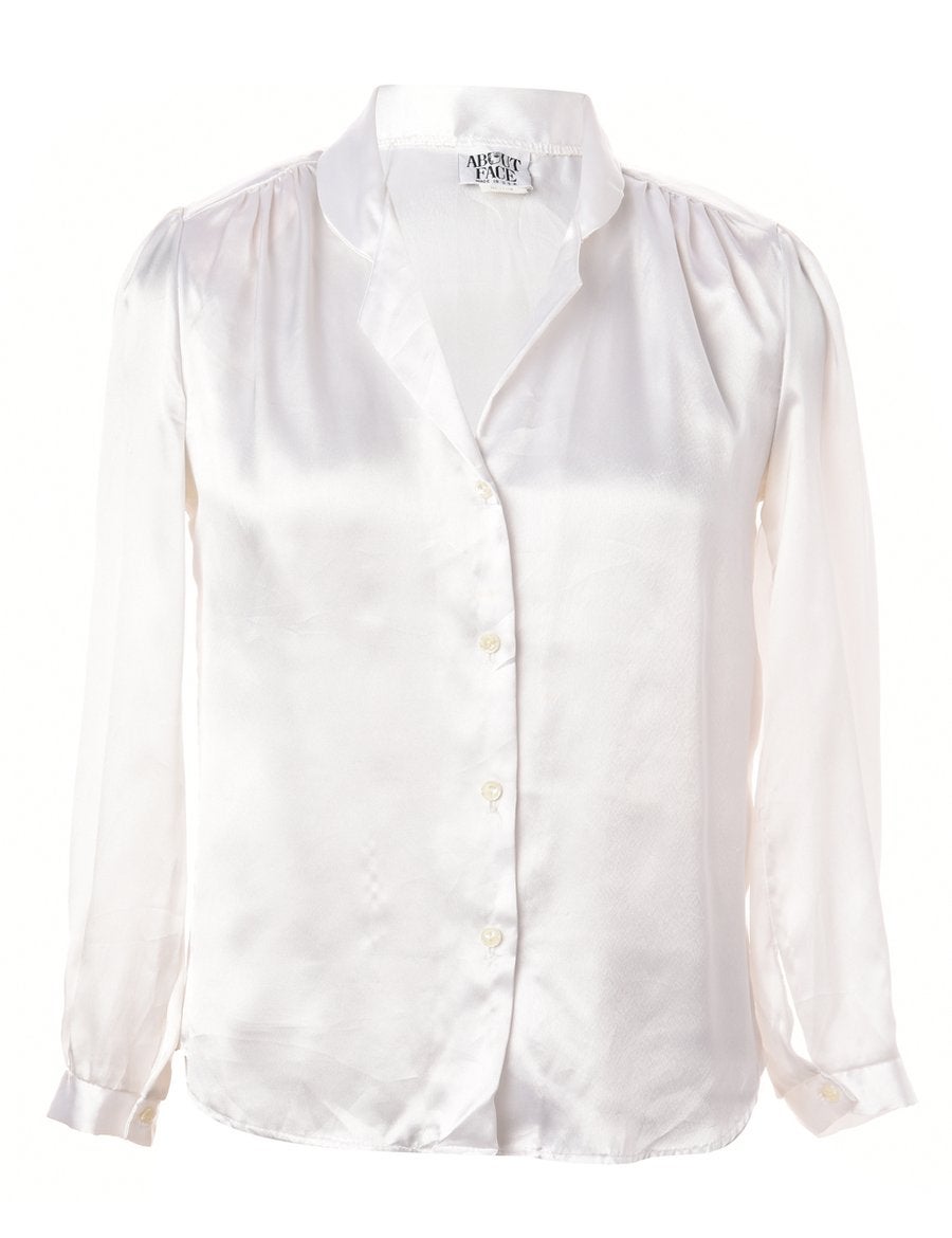 BEYOND RETRO + White Evening Blouse