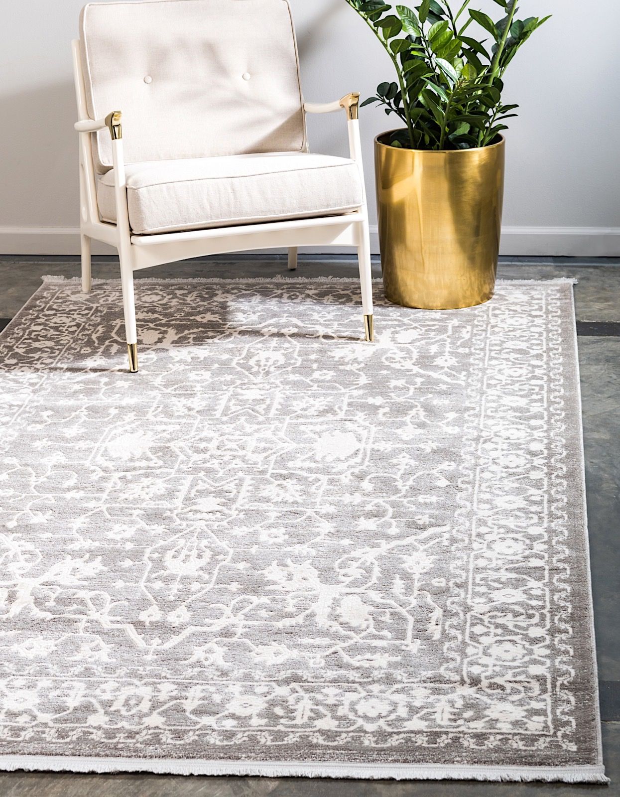 Joss & Main + Omri Light Gray Area Rug