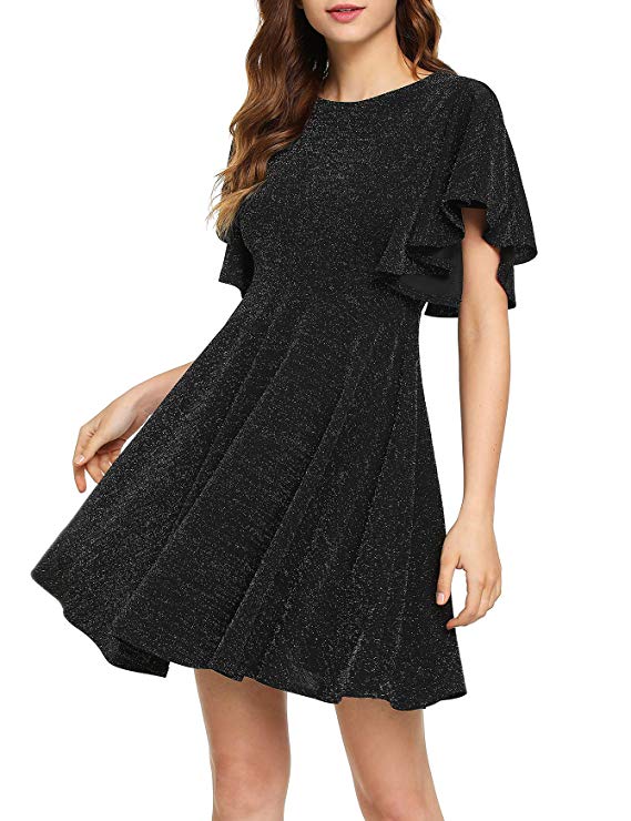 Romwe + Flared Cocktail Party Dress