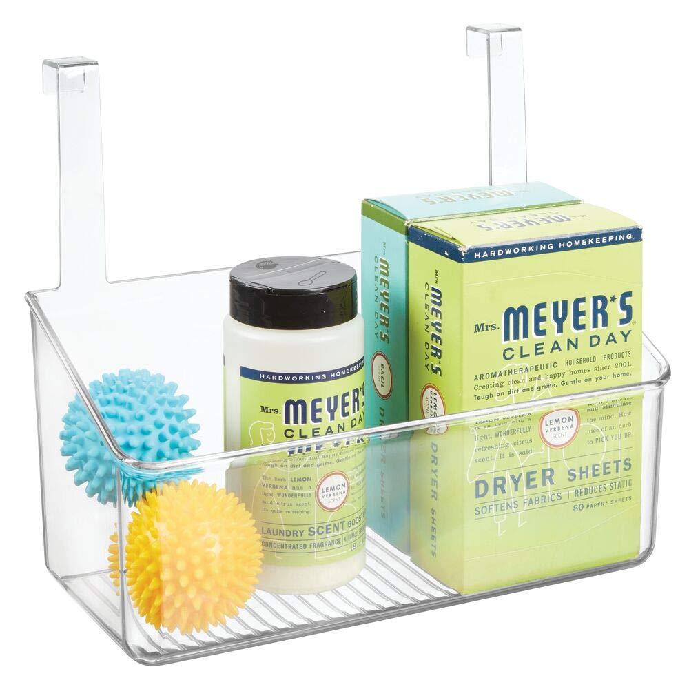 mDesign + Plastic Over Door Storage Organizer Bin