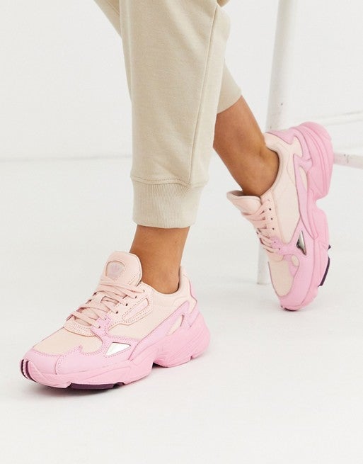 Adidas + Original Pink Falcon Sneakers