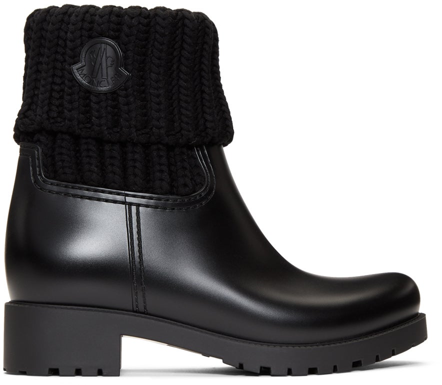 Moncler + Black Ginette Boots