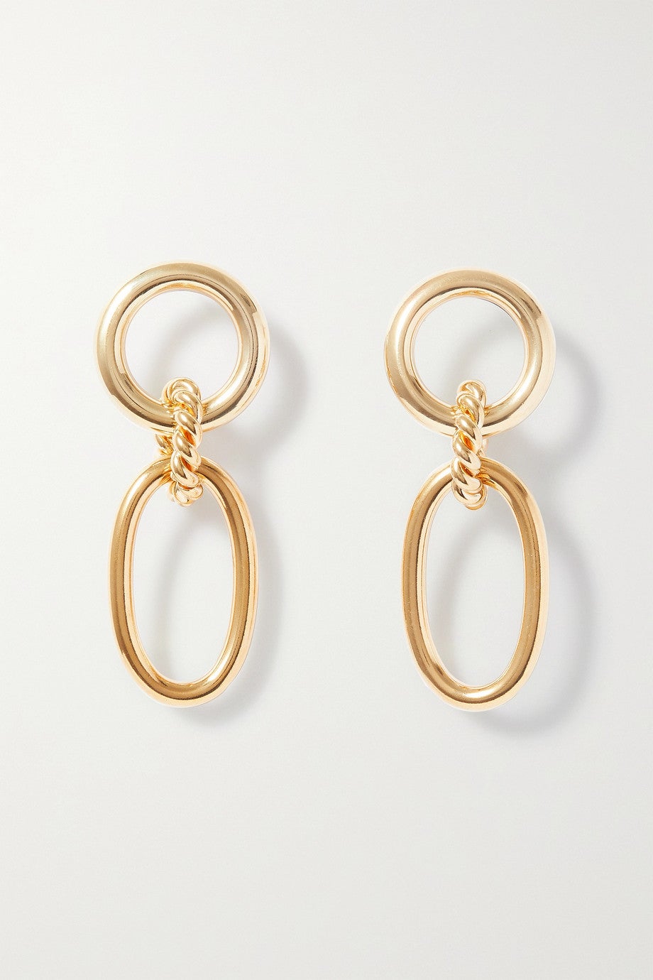 Laura Lombardi NET SUSTAIN Lou Braided Gold-Plated Earrings