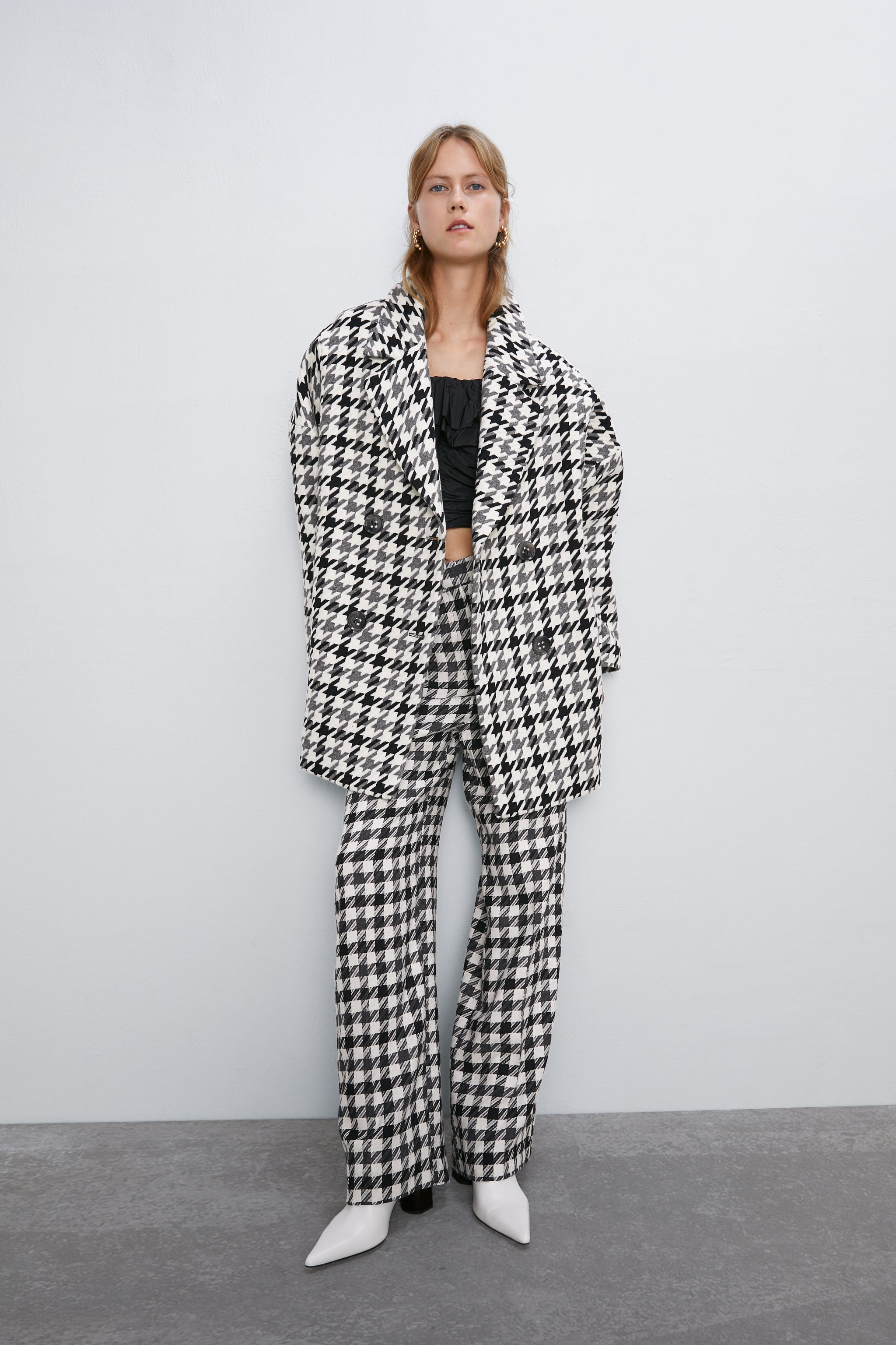 zara plaid pants