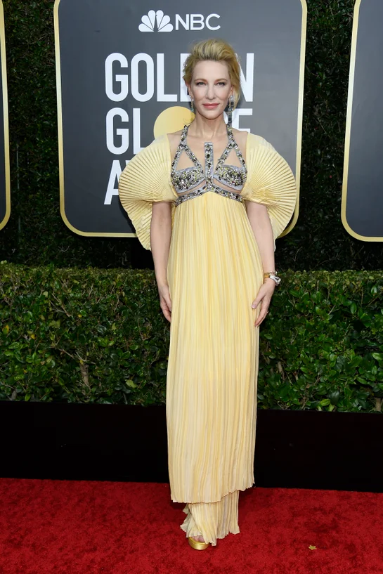 Cate Blanchett in Mary Katrantzou Golden Globes Red Carpet 2020