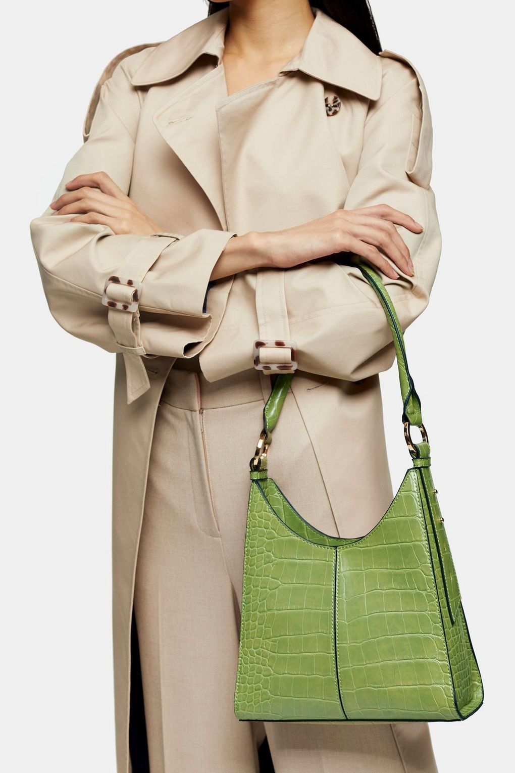 Topshop green bag online