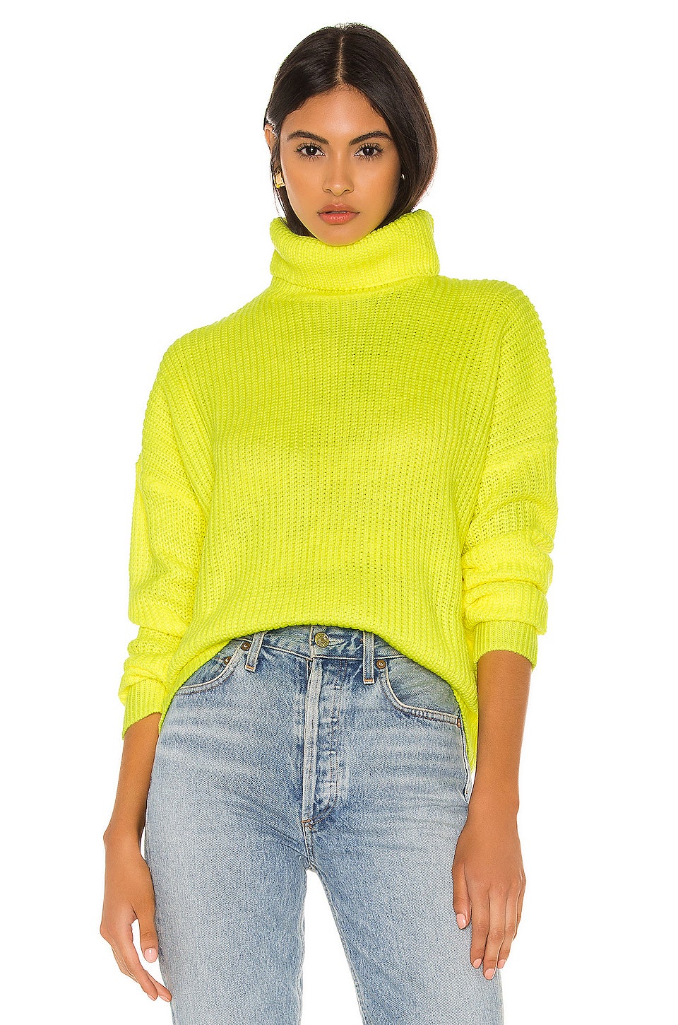 Superdown + superdown Lira Turtleneck Sweater in Neon Yellow
