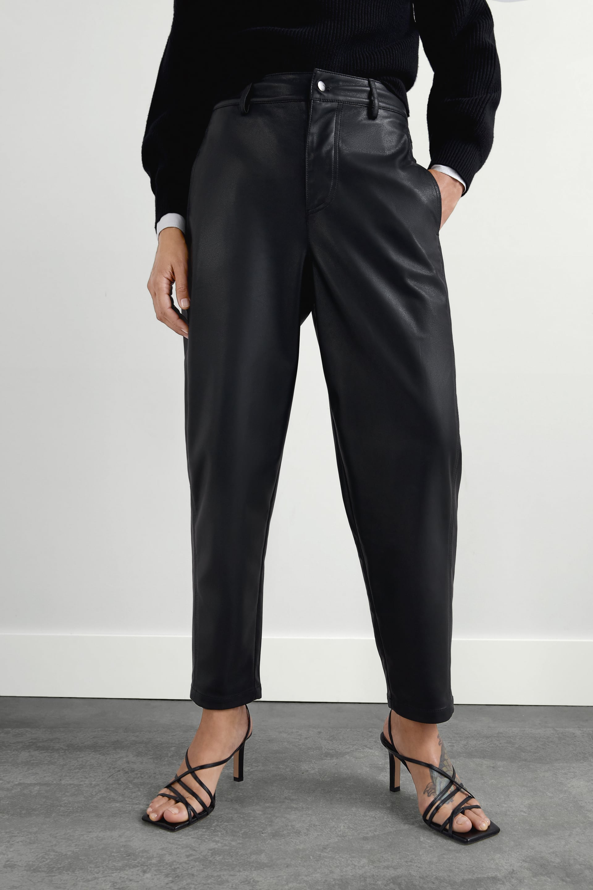 Zara + Faux Leather Pants