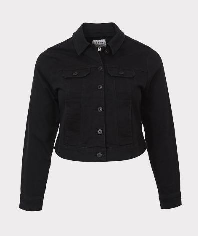 Torrid + Black Crop Denim Jacket