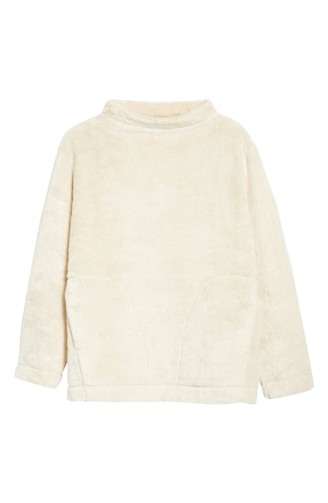 Eileen Fisher + Funnel Neck Recycled Polyester Fleece Top