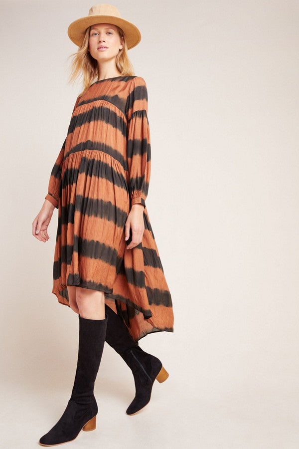 Anthropologie + Euphrates Dyed Tunic Dress