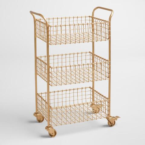 Cost Plus World Market + Copper 3 Tier Glass Drying Rack