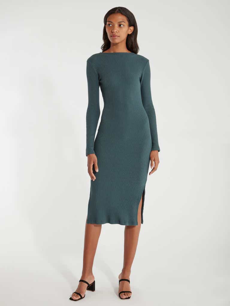 Midi dress with sleeves casual - Buy and Slay