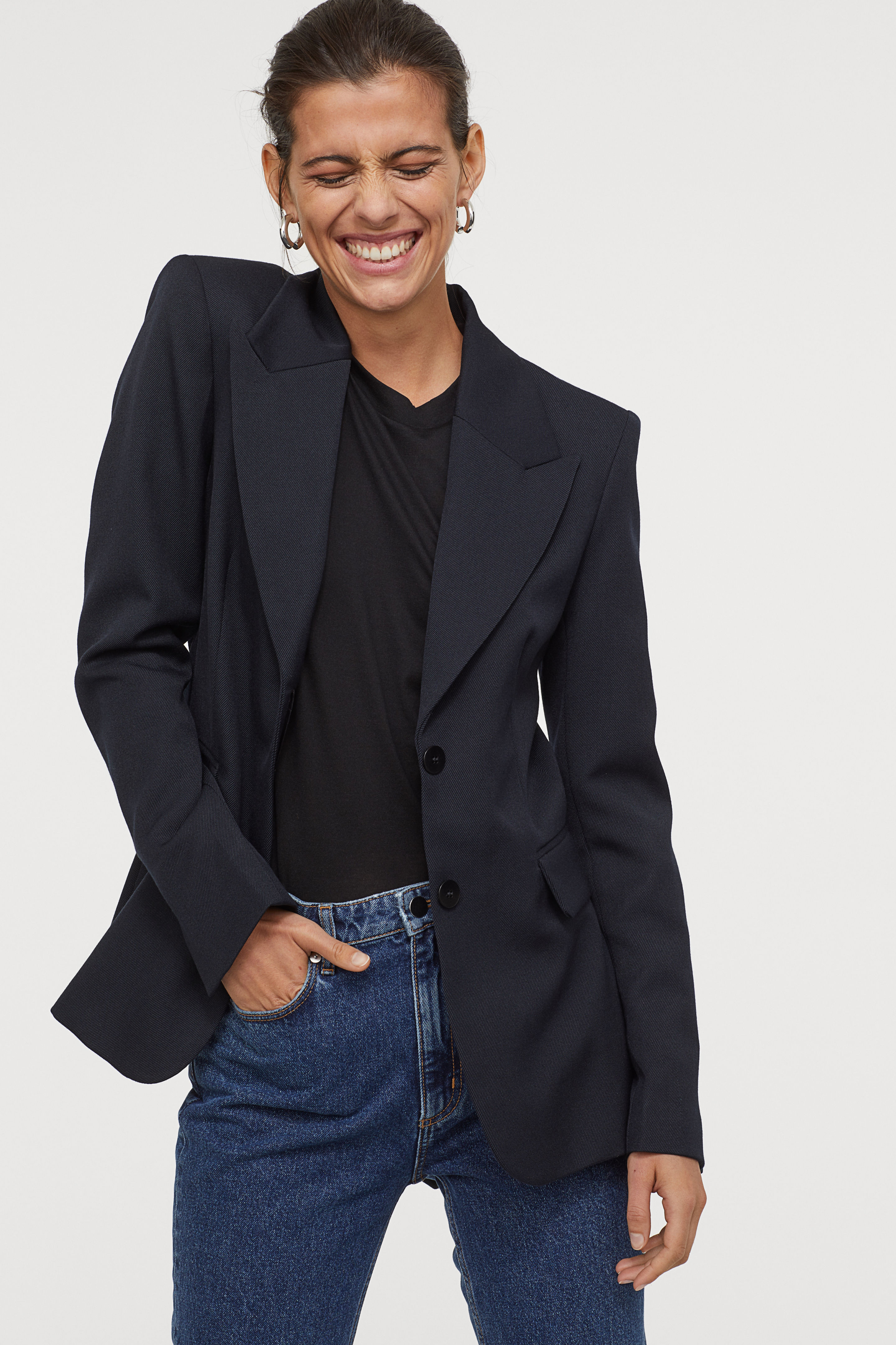 Fitted sales wool jacket